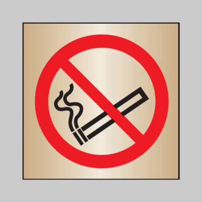 No smoking 140x140mm brass