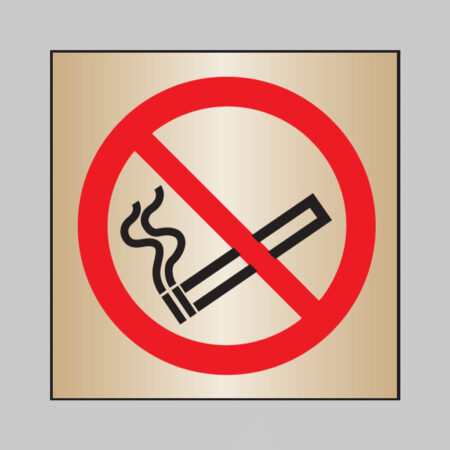 No smoking 140x140mm brass