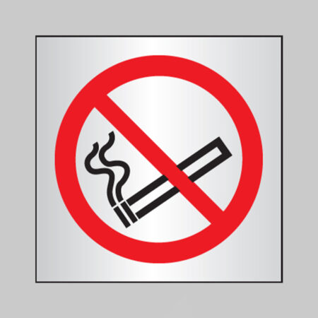 No smoking 140x140mm aluminium