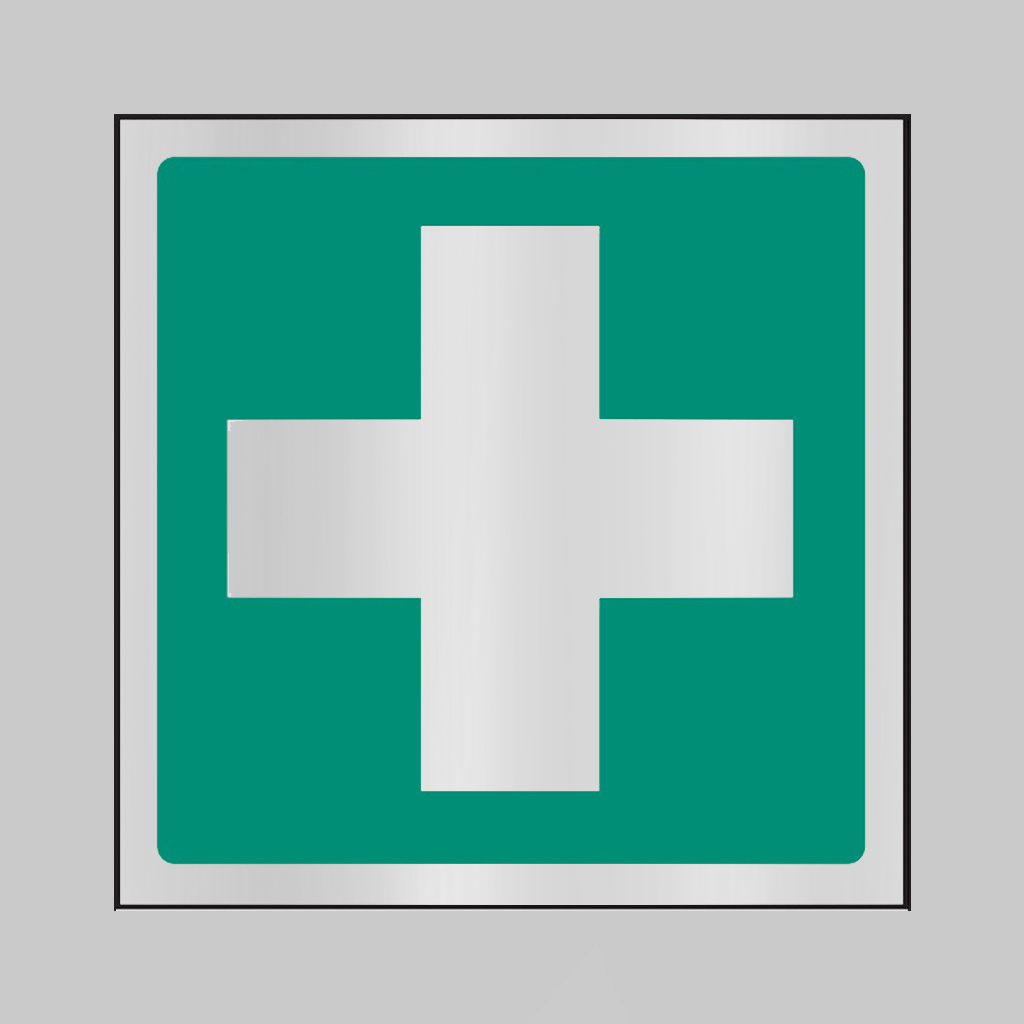 First Aid Symbol 100X100Mm Aluminium 1 First aid symbol 100x100mm aluminium