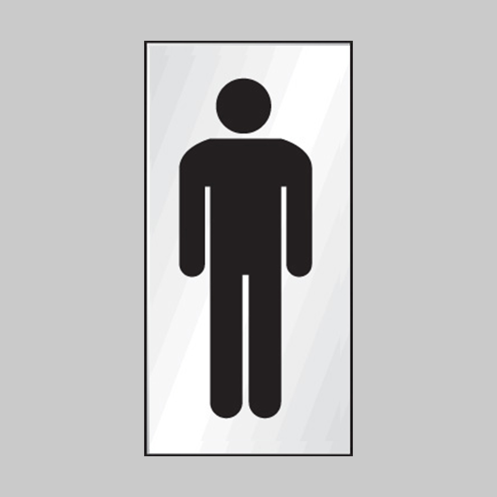 Gents Symbol 70X140Mm Engraved Aluminium Effect Pvc C/W Sav Backing 1 Gents symbol 70x140mm engraved aluminium effect pvc c/w sav backing