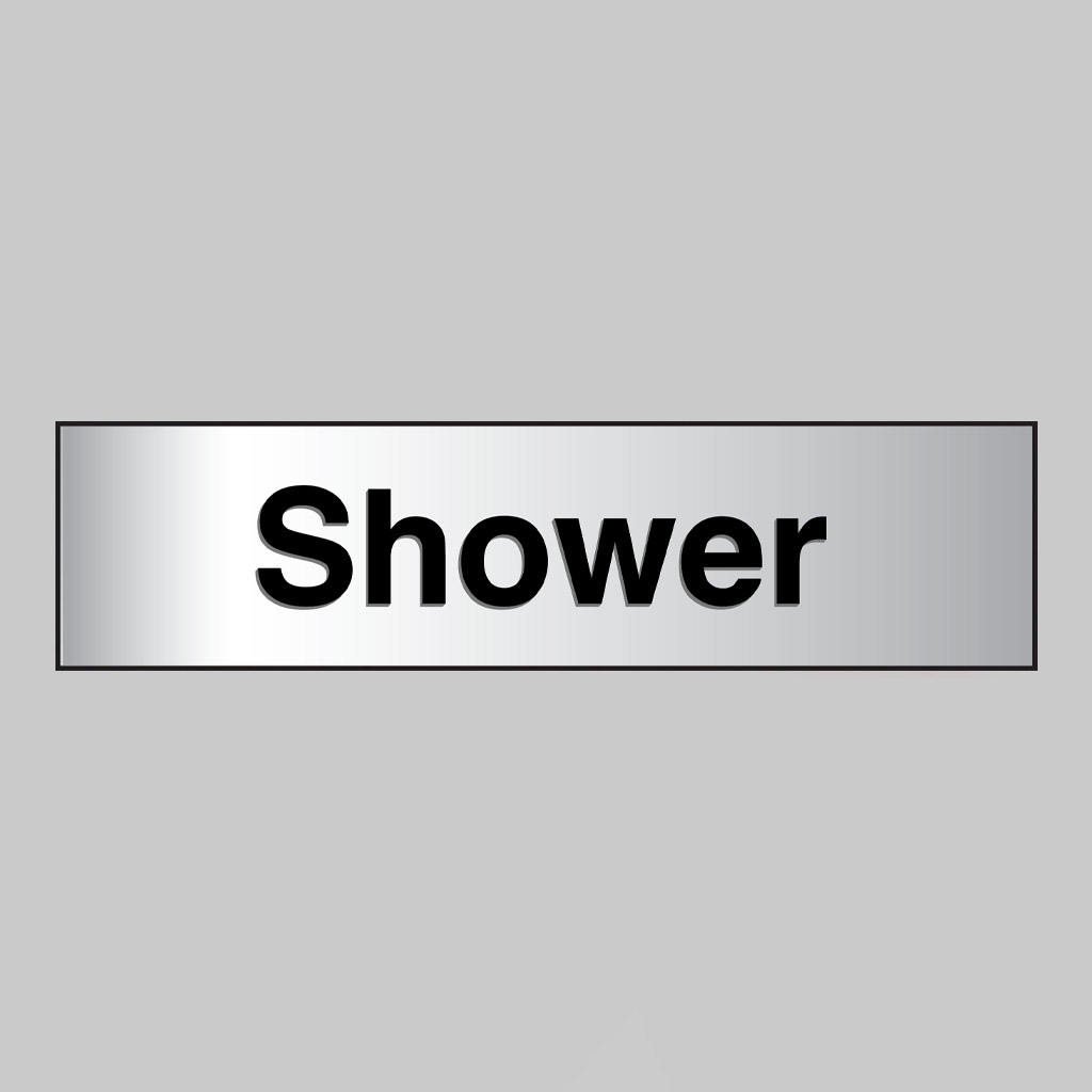 Shower 140X35Mm Engraved Aluminium Effect Pvc C/W Sav Backing 1 Shower 140x35mm engraved aluminium effect pvc c/w sav backing