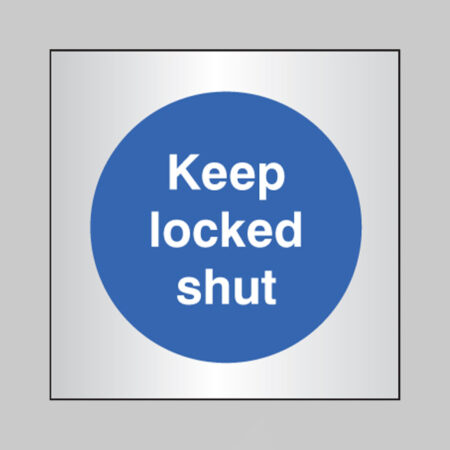 Keep locked shut 70x70mm aluminium adhesive backed