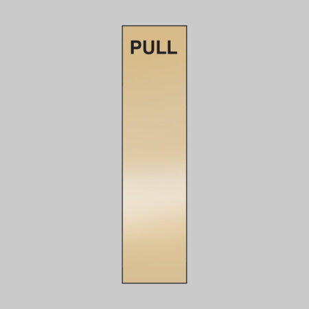 Push 75x300mm engraved brass effect pvc c/w sav backing