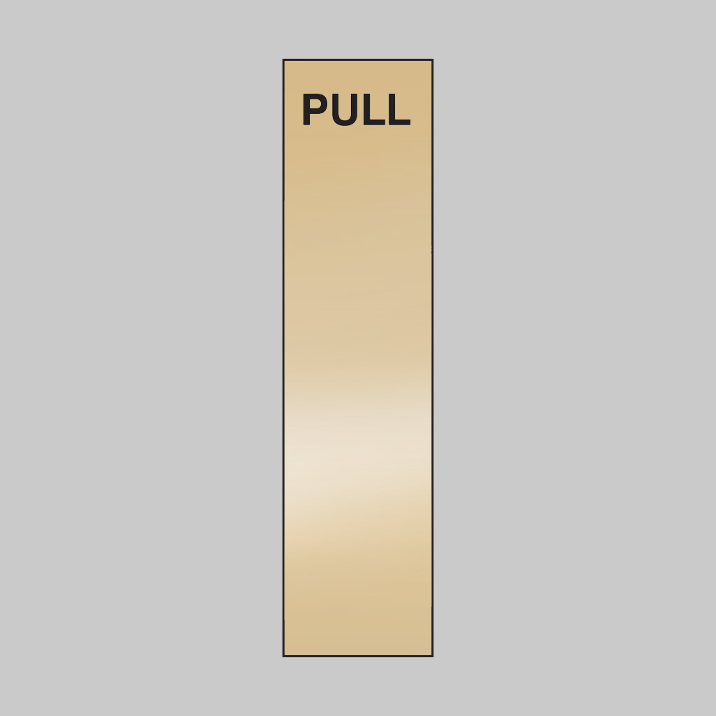 Push 75X300Mm Engraved Brass Effect Pvc C/W Sav Backing 1 Push 75x300mm engraved brass effect pvc c/w sav backing