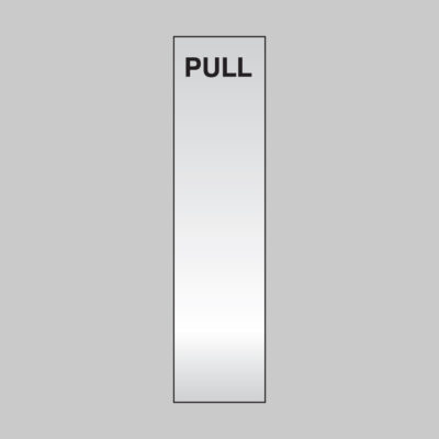 Pull 75x300mm engraved brass effect pvc c/w sav backing