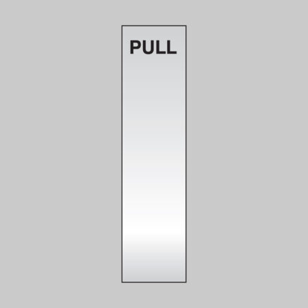 Pull 75x300mm engraved brass effect pvc c/w sav backing