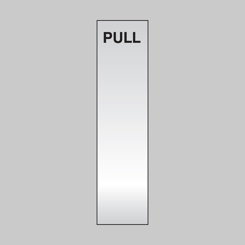 Pull 75X300Mm Engraved Aluminium Effect Pvc C/W Sav Backing 1 Pull 75x300mm engraved aluminium effect pvc c/w sav backing