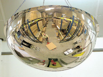 Full dome mirror (600 dia 360 deg) to view 4 directions 6m