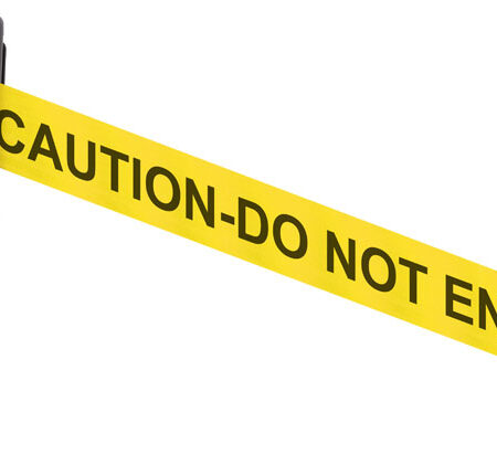 Wall mounted retractable barrier 3m 50mm wide c/w screw in wall clip CAUTION DO NOT ENTER