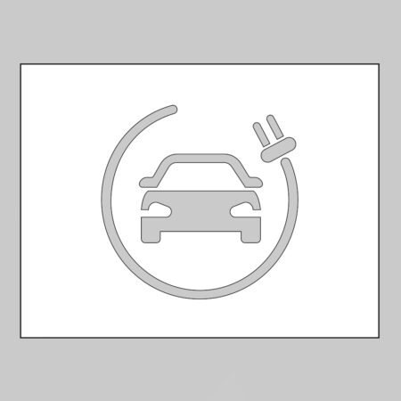 PVC stencil 600x400mm - Electric vehicle only