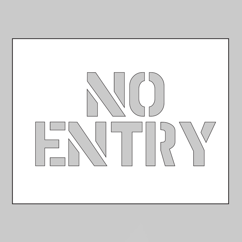 Pvc Stencil 600X400Mm - No Entry 1 Pvc stencil 600x400mm - no entry
