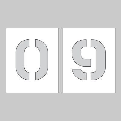 PVC stencil Numbers 0-9 150mm