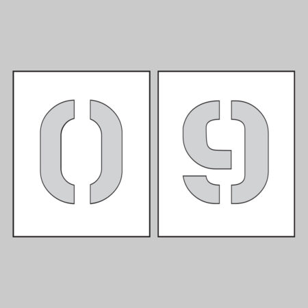 PVC stencil Numbers 0-9 150mm