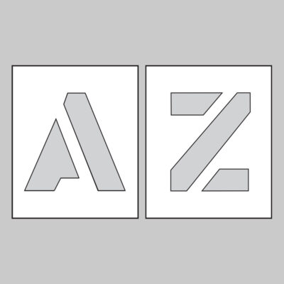 PVC stencil Letters A-Z 150mm