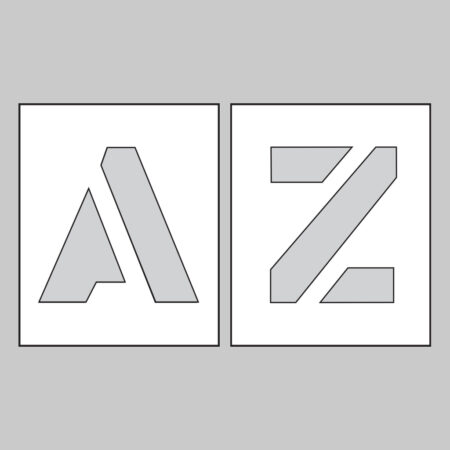 PVC stencil Letters A-Z 150mm