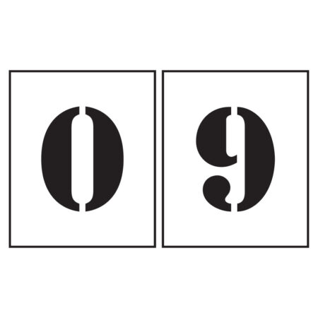 PVC stencil Numbers 0-9 300mm