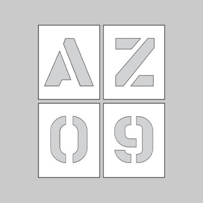 PVC stencil A-Z & 0-9 25mm