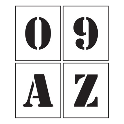 PVC stencil A-Z & 0-9 50mm