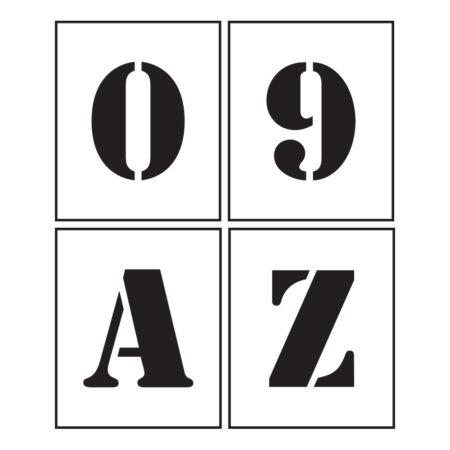PVC stencil A-Z & 0-9 50mm