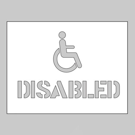 PVC stencil  400x300mm Disabled