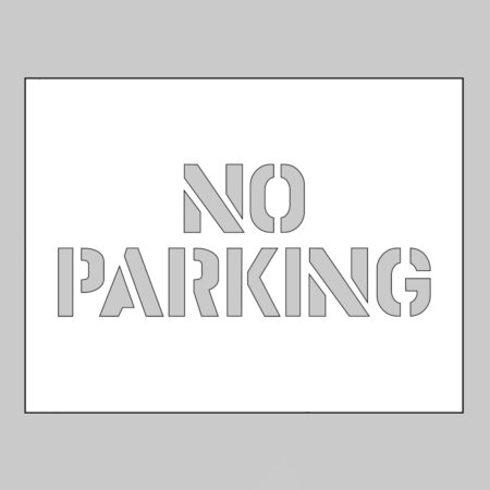 PVC stencil 600x400mm  No Parking
