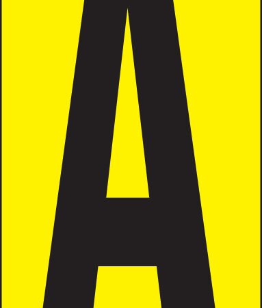 Identification letter A-Z 45x130mm (single letter pack of 10)