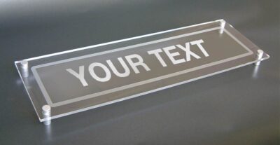 Design Your Own visual impact sign 450x150mm c/w stand off locators