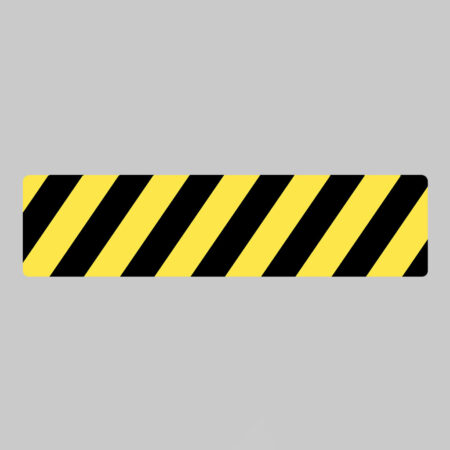 Anti-slip mat black/yellow chevron 610mm x150mm