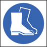 Safety boots roll of 100 self adhesive vinyl labels 50x50mm