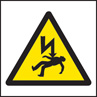 Danger of death roll 100 self adhesive vinyl labels 50x50mm
