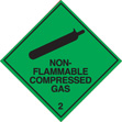 Non-flammable compressed gas 2 roll of 100 self adhesive vinyl labels 100x100mm