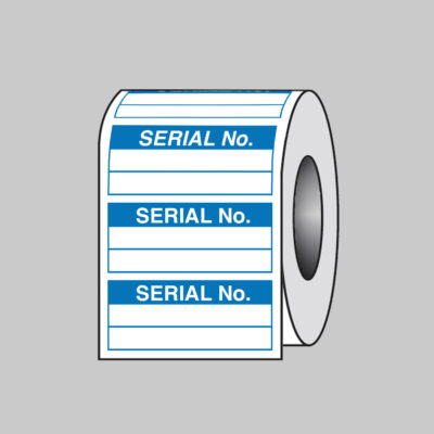 Quality Control Serial No. self adhesive paper labels 50x20mm roll of 100