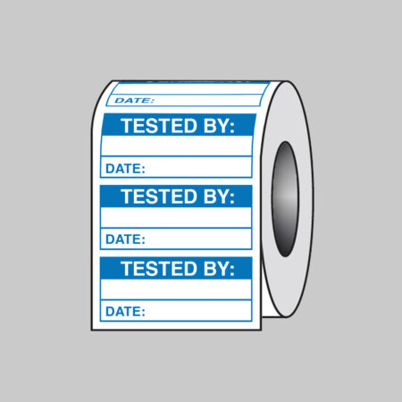 Quality Control Tested by: self adhesive paper labels 50x20mm roll of 100