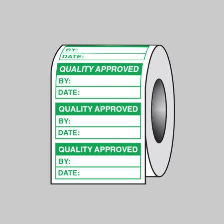 Quality Control Quality Approved self adhesive paper labels 50x20mm roll of 100
