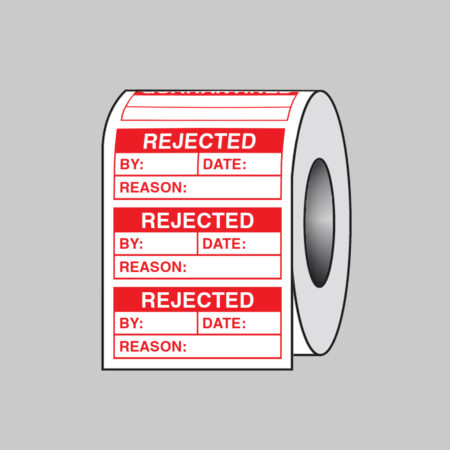 Quality Control Rejected self adhesive paper labels 50x20mm roll of 100