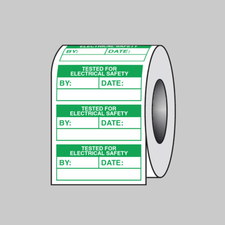 Quality Control Tested for Electrical Safety self adhesive paper labels 50x20mm roll of 100