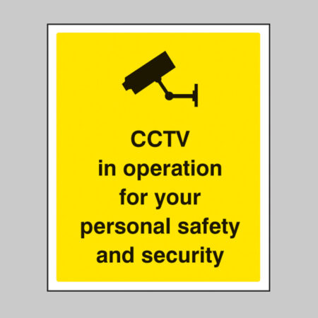 CCTV in operation for your safety 75x100mm sav on face