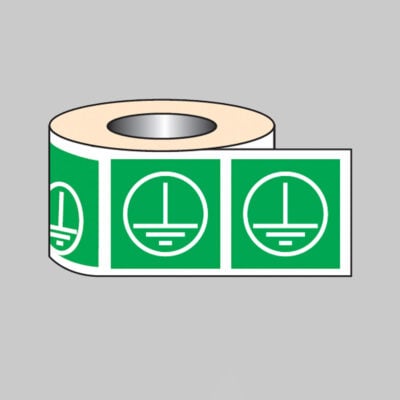 Earth label roll of 100 12. 5x12. 5mm