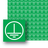 Earth label roll of 100 25x25mm