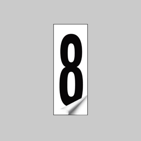 Identification number sets 0-9 45x130mm (10 pack)