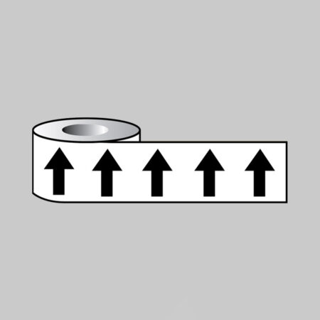 Pipeline ID Black Arrows on White 50mm x 33m