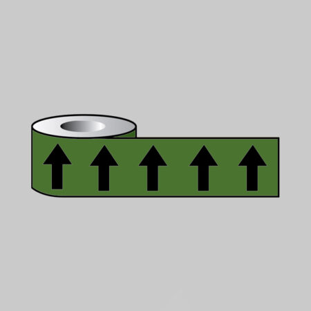 Pipeline ID Black Arrows on Green (12D45) 50mm x 33m