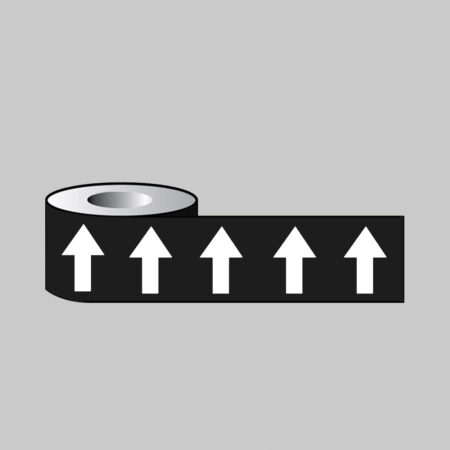 Pipeline ID White Arrows on Black (00E53) 50mm x 33m