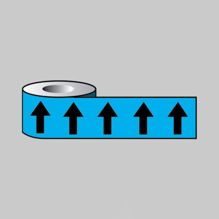 Pipeline ID Black Arrows on Light Blue (20E51) 50mm x 33m