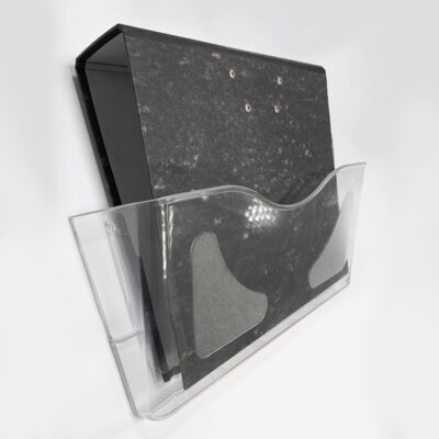 Clear polystyrene document holder for A4 binders 380x180x105mm