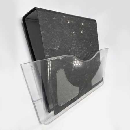 Clear polystyrene document holder for A4 binders 380x180x105mm