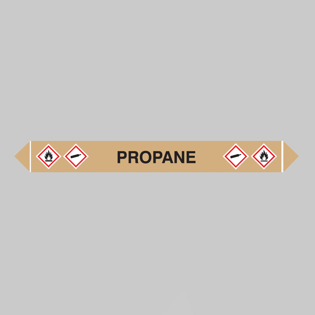 Flow Marker Pk Of 5 Propane 300X40Mm Self Adhesive Vinyl 1 Flow marker pk of 5 propane 300x40mm self adhesive vinyl