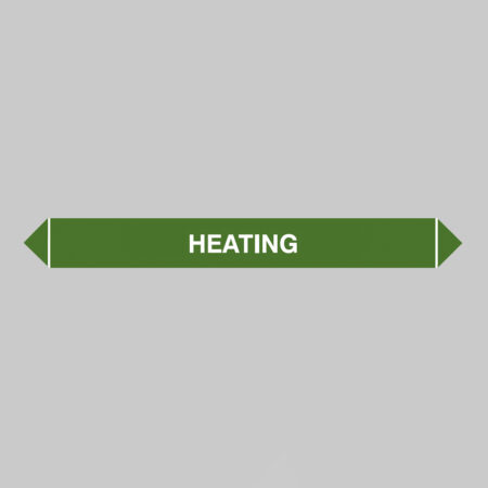 Flow marker Pk of 5 heating 300x40mm self adhesive vinyl