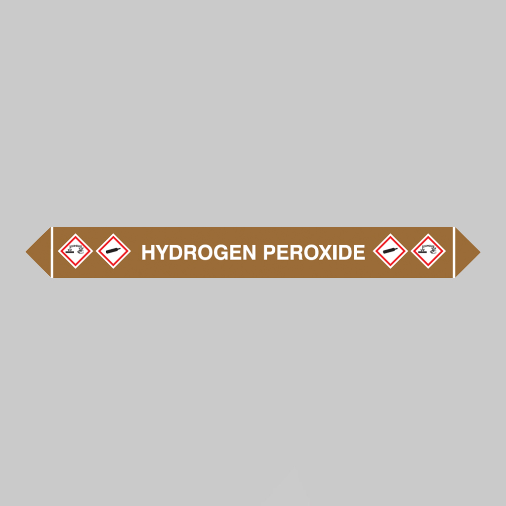 Flow Marker Pk Of 5 Hydrogen Peroxide 300X40Mm Self Adhesive Vinyl 1 Flow marker pk of 5 hydrogen peroxide 300x40mm self adhesive vinyl